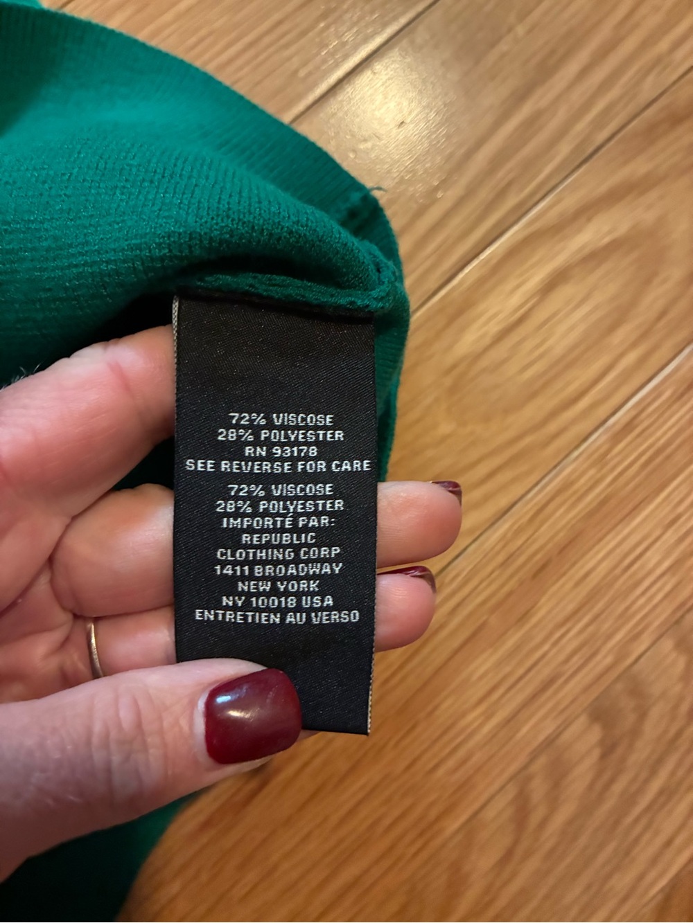 Premise Emerald Green Square-Neck Short Sleeve Pullover - Picture 5 of 6